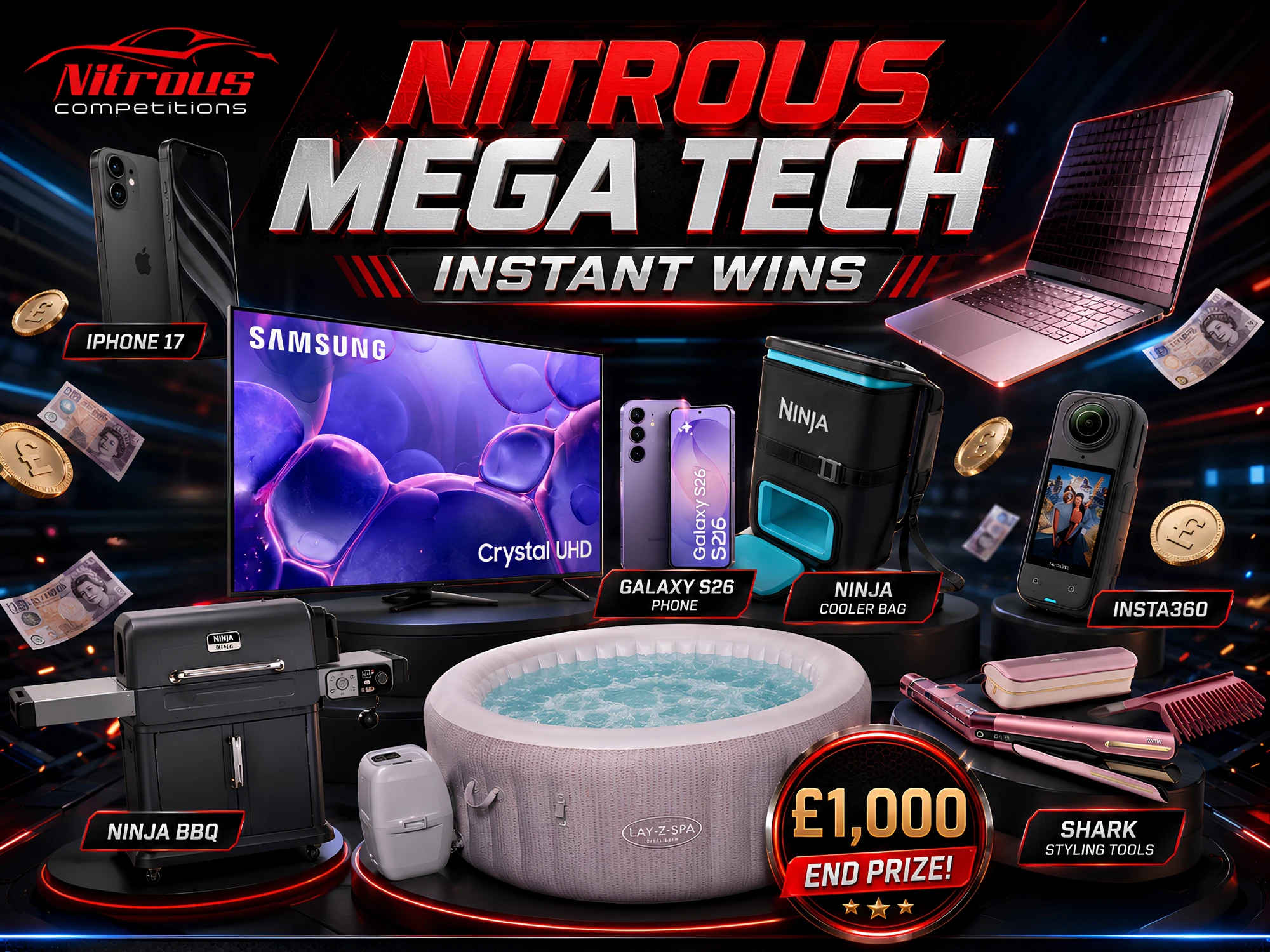 Tech Instant Wins - £1,000 End Prize