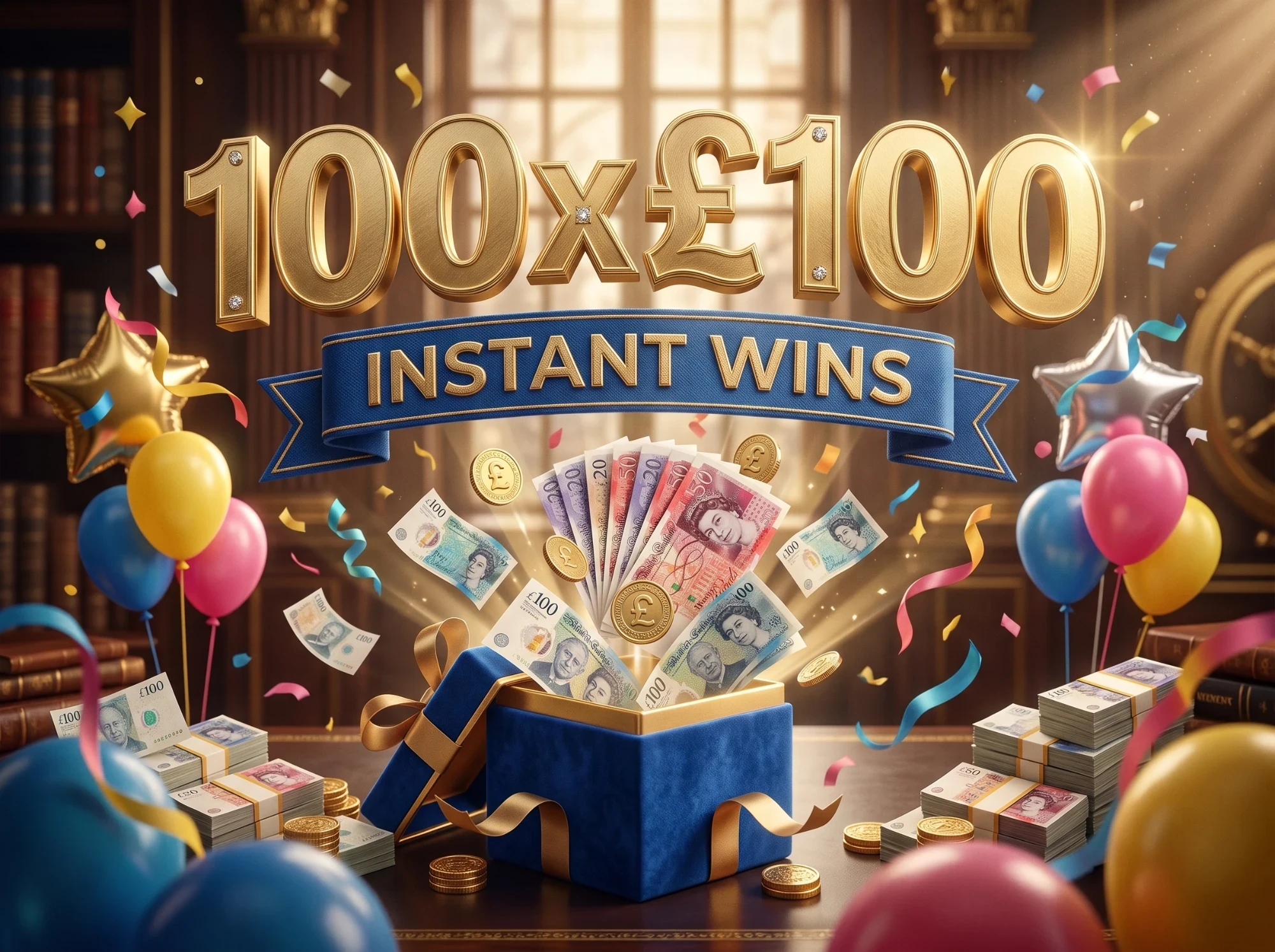 100 x £100 INSTANT WINS - £500 END PRIZE - Draw 13