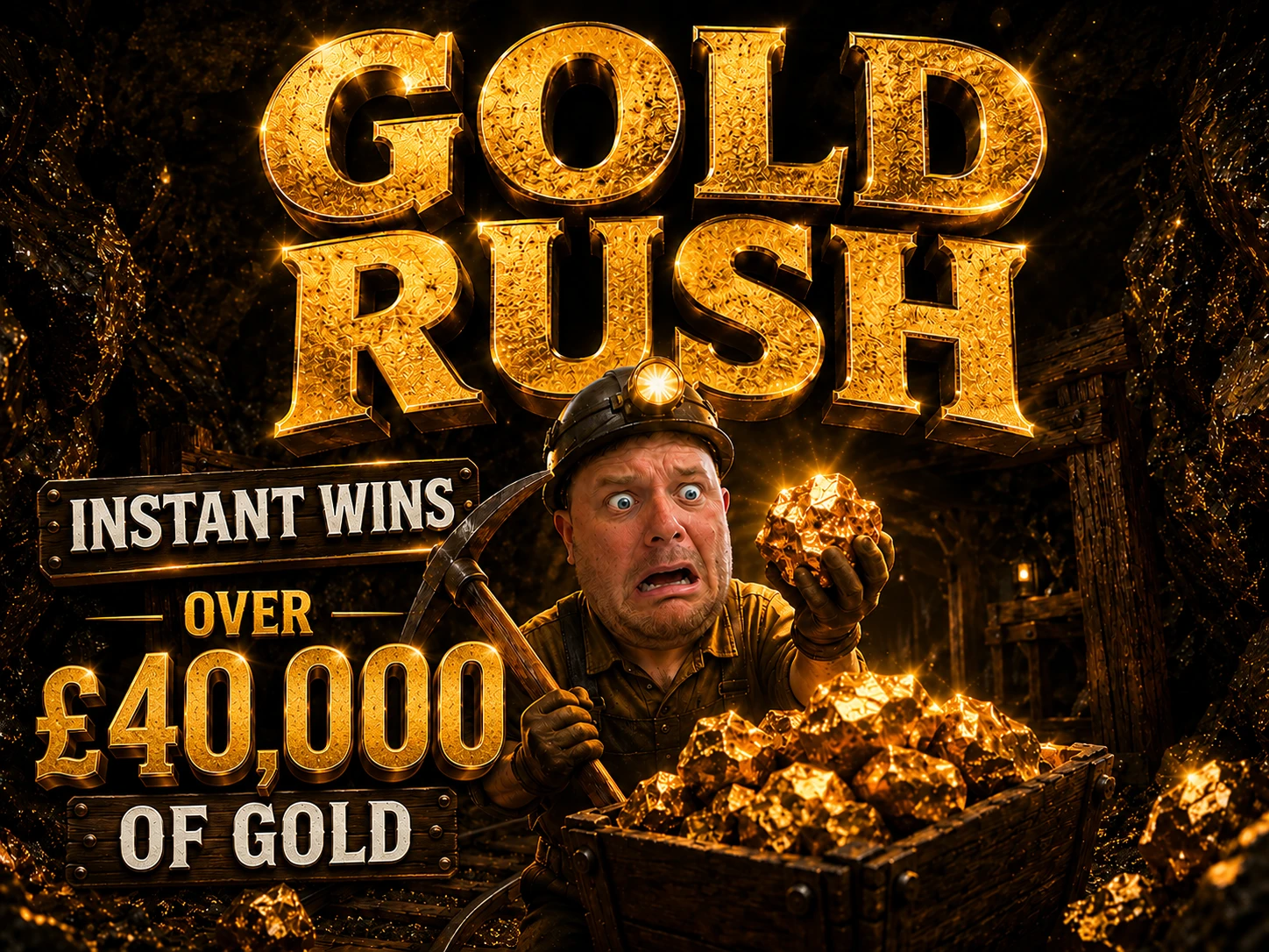 GOLD RUSH INSTANT WINS - £2,500 End Prize