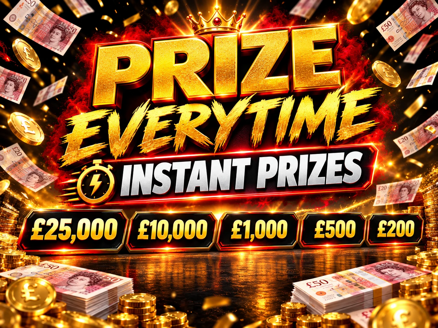 PRIZE EVERY TIME - INSTANT PRIZES £1,000 END PRIZE