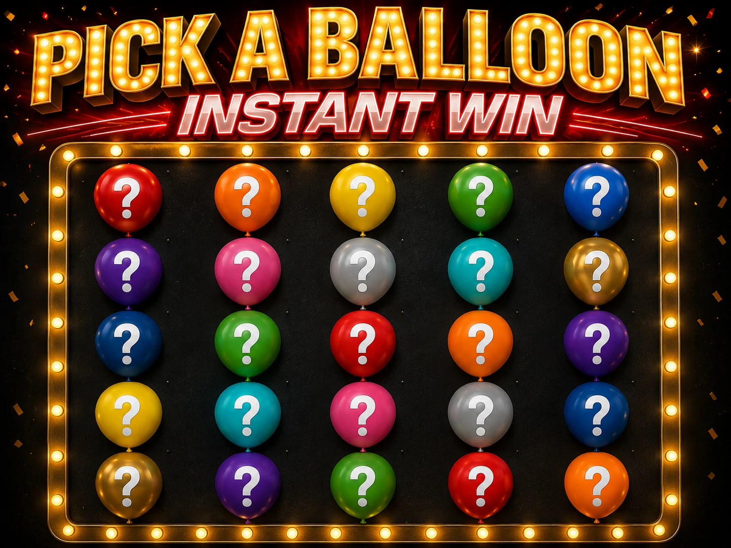 PICK A BALLOON - GOLDEN BALLOON END PRIZE