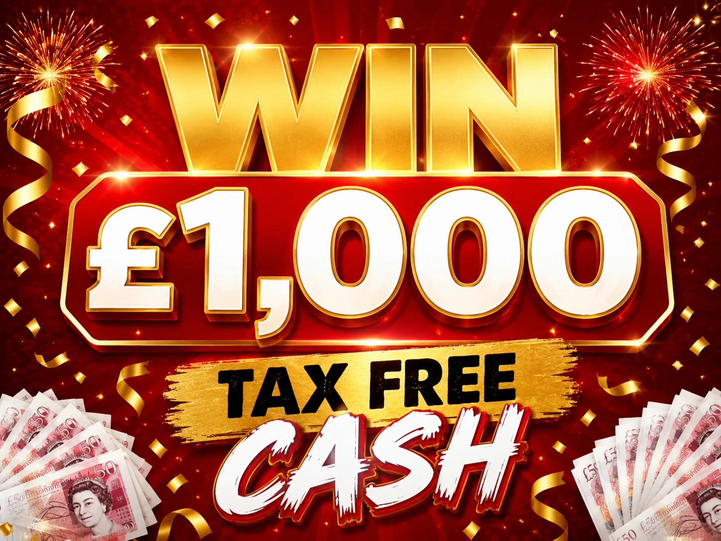 WIN £1,000 TAX FREE CASH - Draw 10