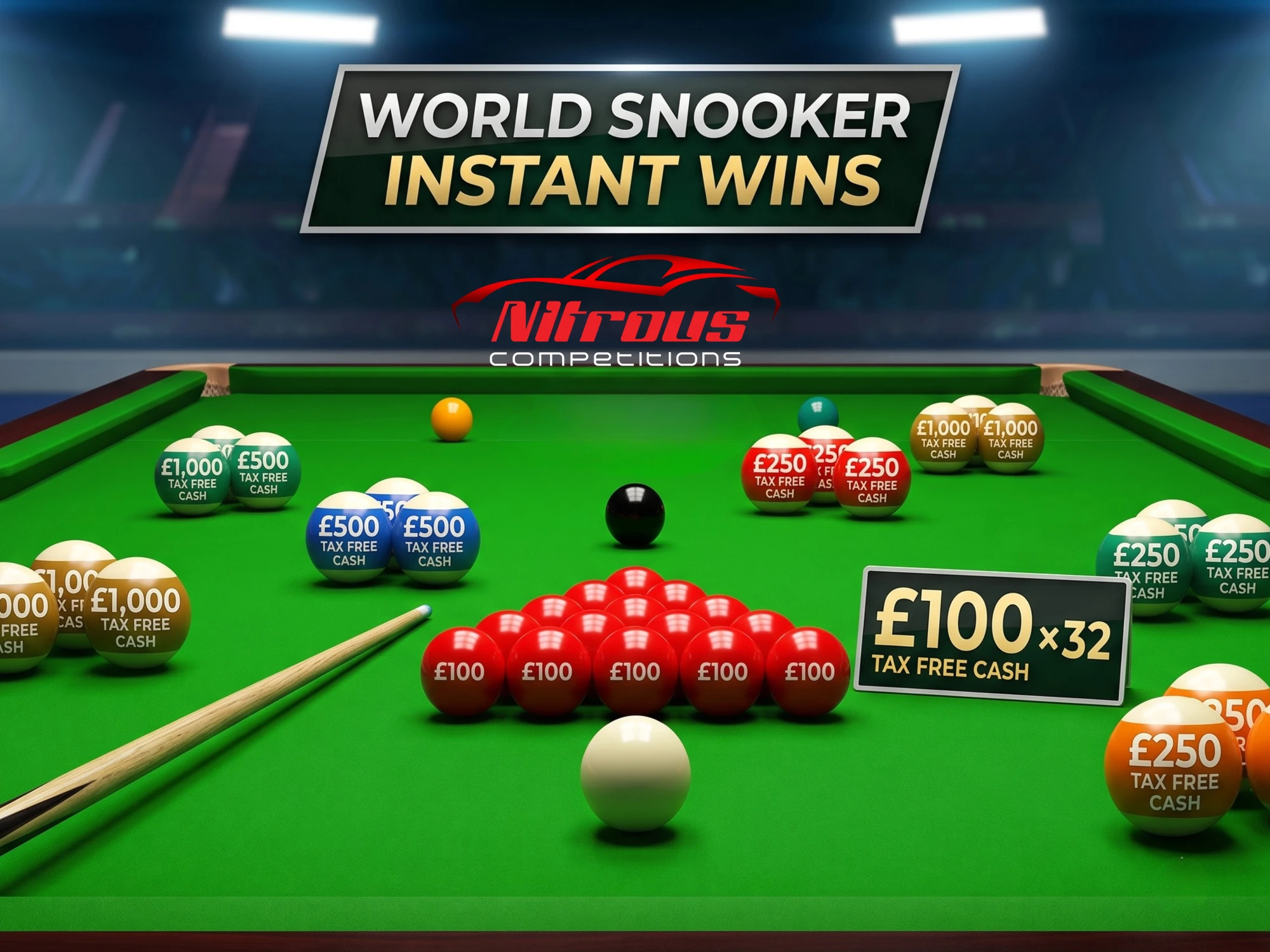WORLD SNOOKER INSTANT WINS - £500 End Prize