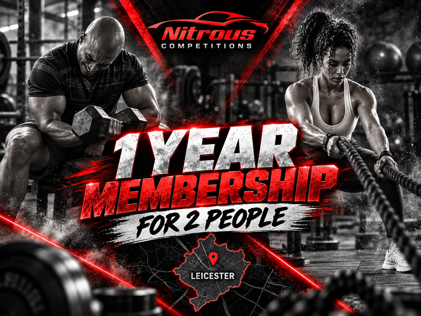 Muscle Machine Gym - 1 Year Membership for 2 People
