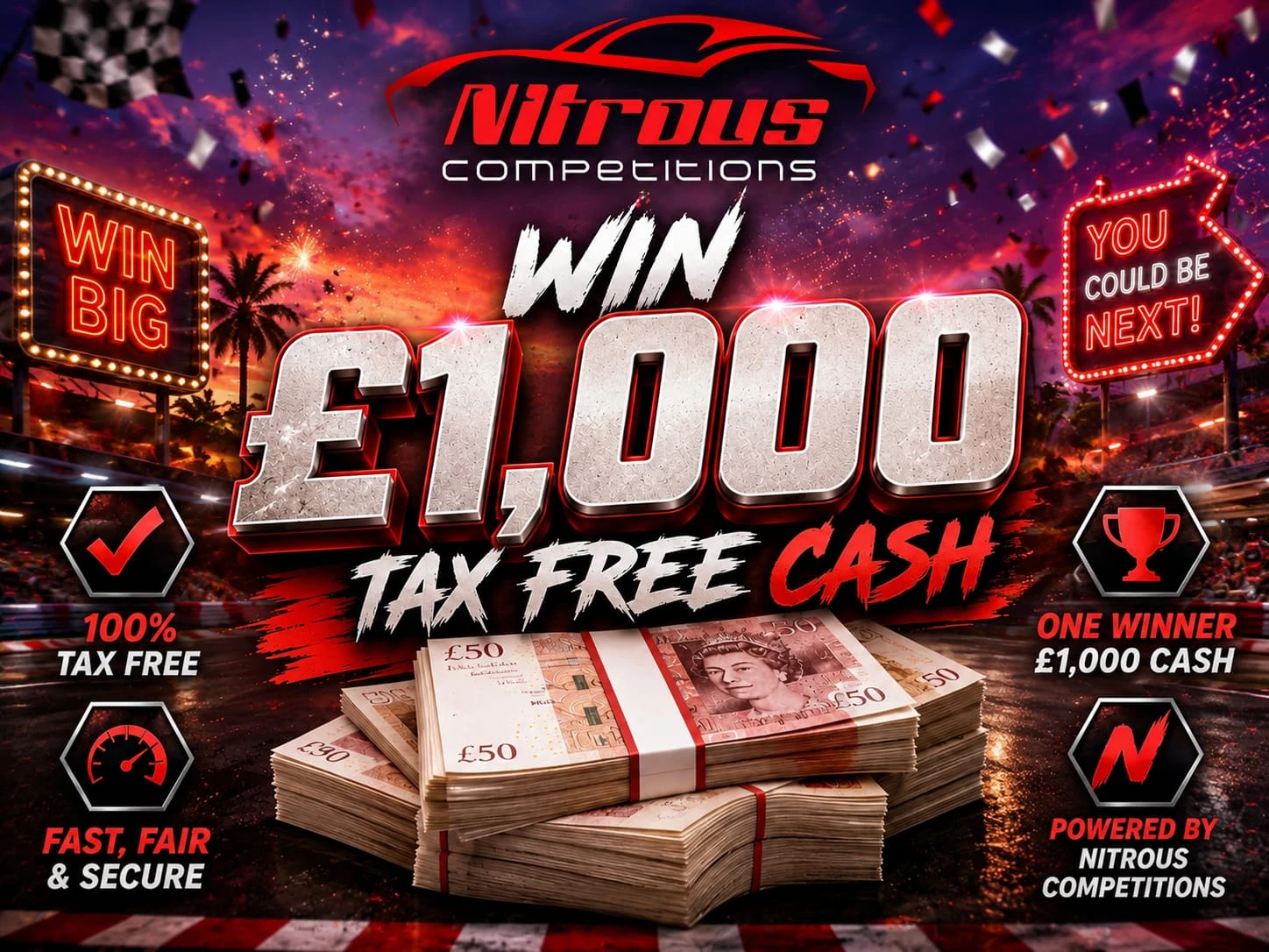 WIN £1,000 TAX FREE CASH - Draw 6