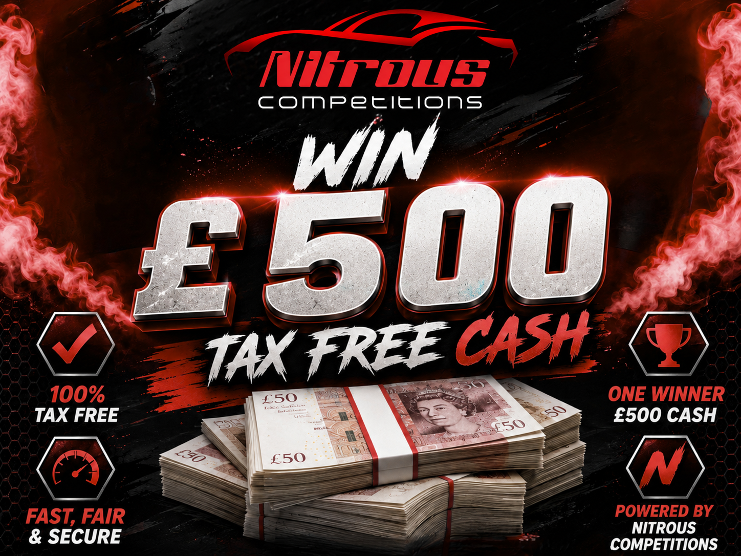 WIN £500 TAX FREE CASH - Draw 5