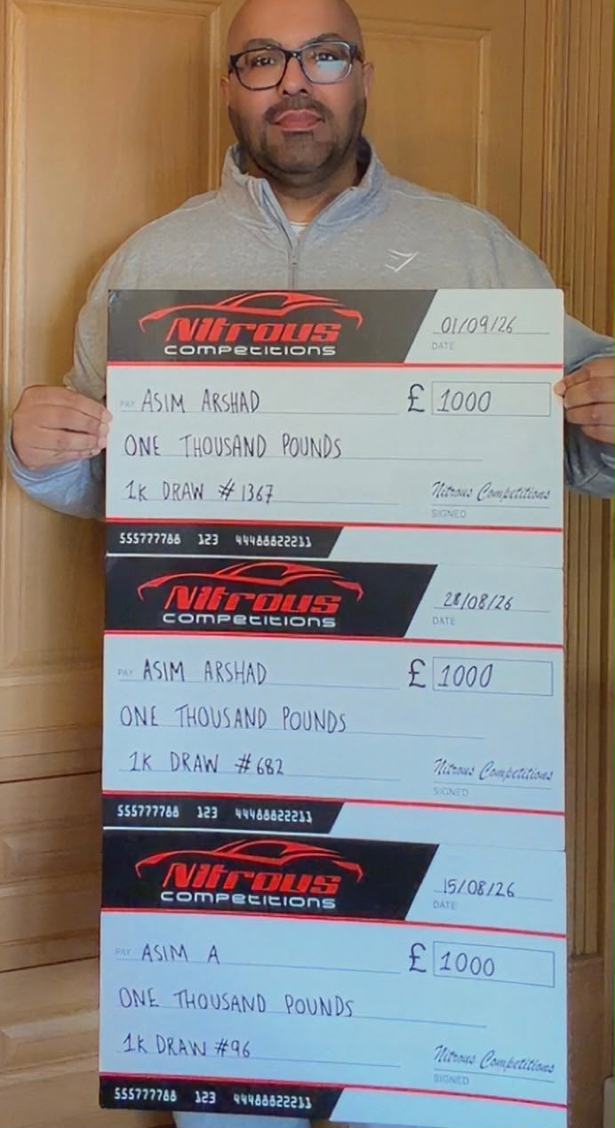 £1,000 Cash Prize — Draw 9