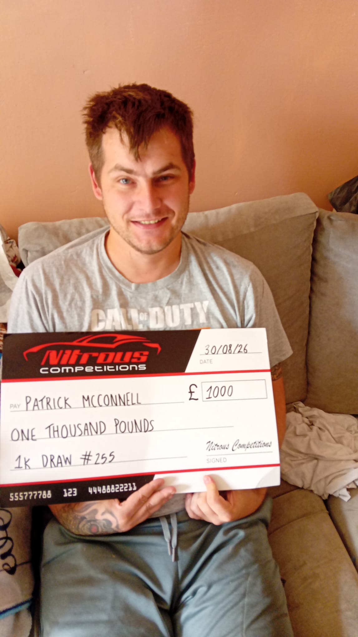 £1,000 Cash Prize — Draw 3