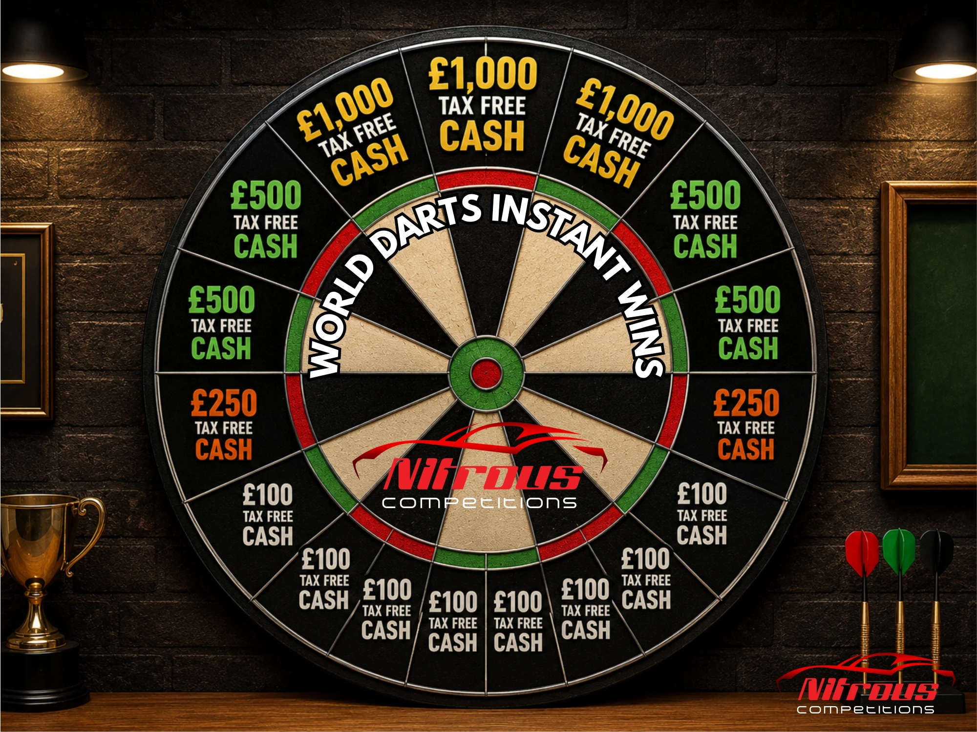 WORLD DARTS INSTANT WINS - £500 End Prize