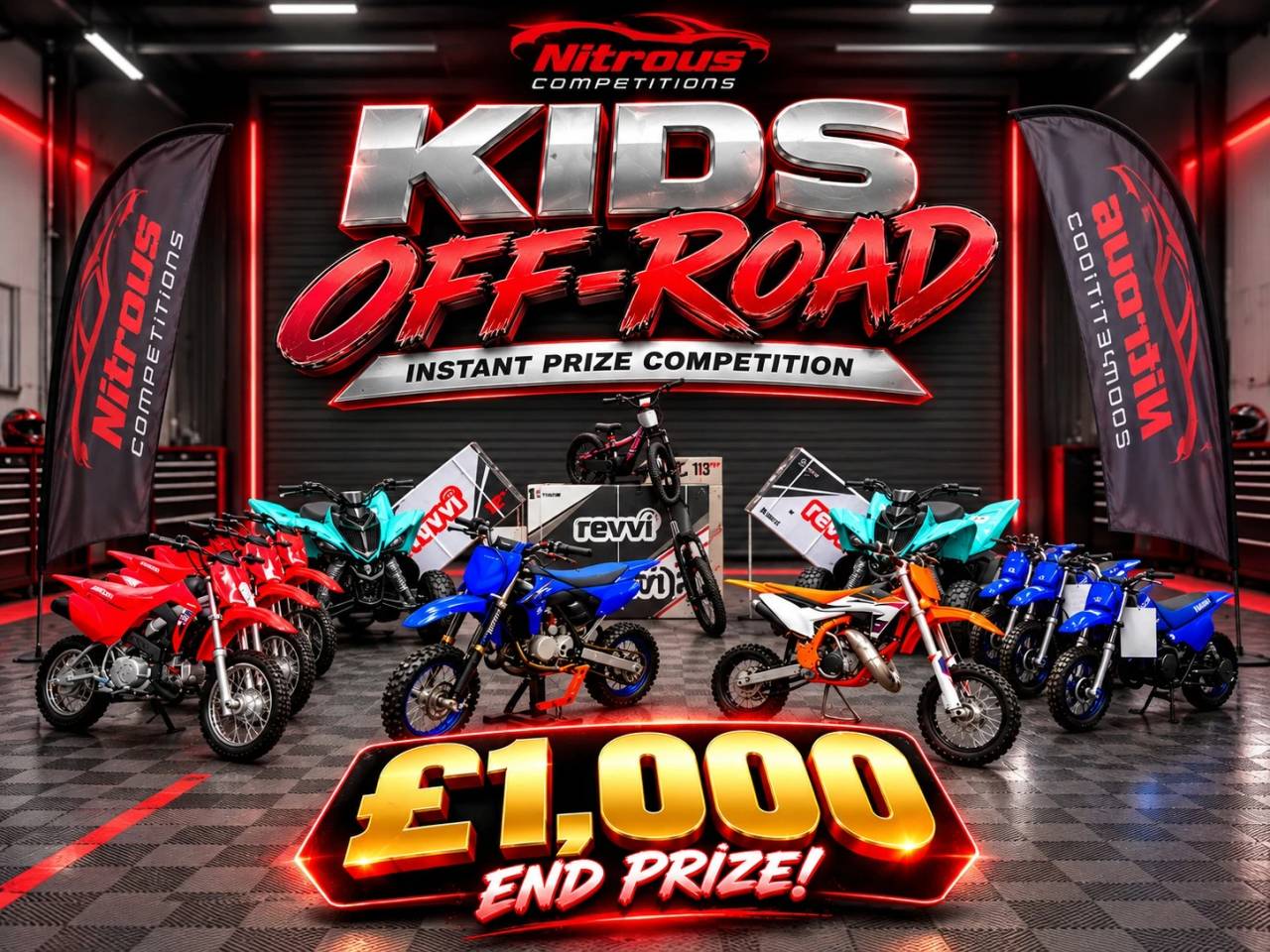 KIDS OFF-ROAD Instant Prizes - £1,000 End Prize