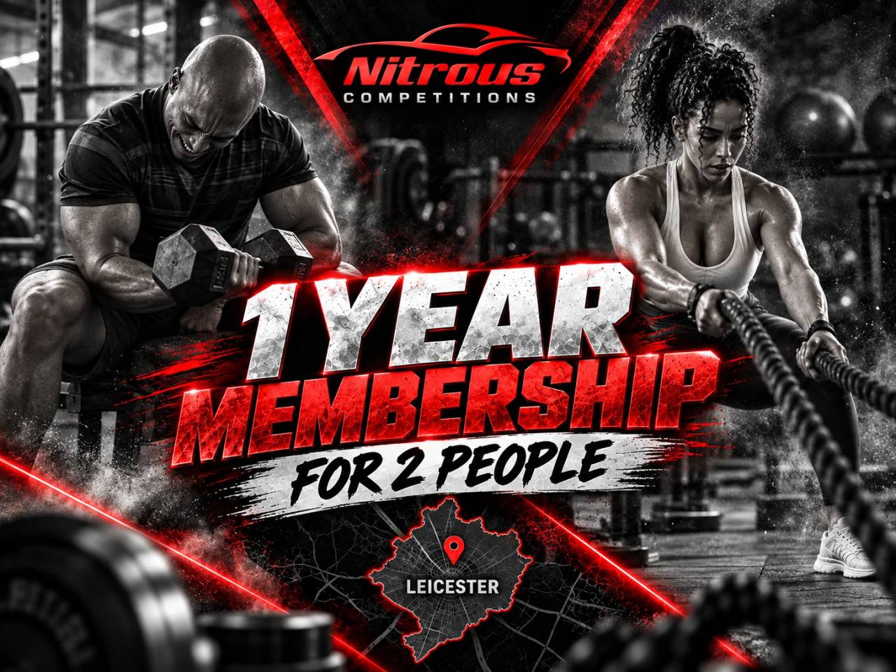 Muscle Machine Gym - 1 Year Membership for 2 People